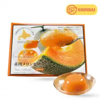 Thạch Dưa Lưới Ruột Đỏ Hokkaido - Hộp 6 cái | Quà tặng Nhật Bản cao cấp
